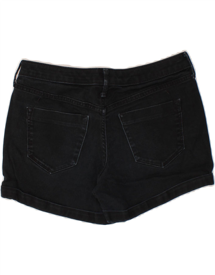 MOSSIMO Womens Mid Rise Denim Shorts US 4 Small W27 Black Cotton Vintage Mossimo and Second-Hand Mossimo from Messina Hembry 