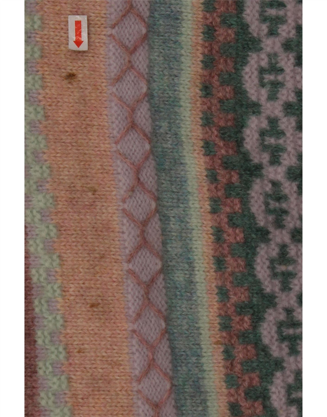 BENETTON ženski džemper s okruglim izrezom UK 16 na velike raznobojne pruge