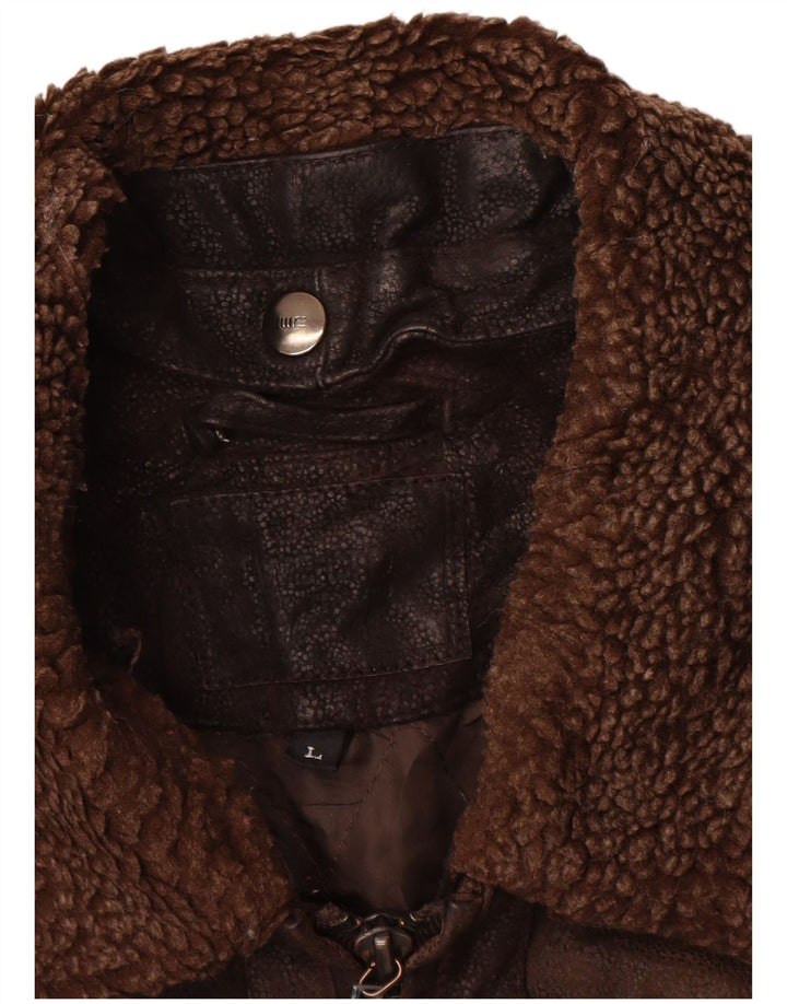 Vintage muška kožna jakna UK 40 Large Brown Leather Classic