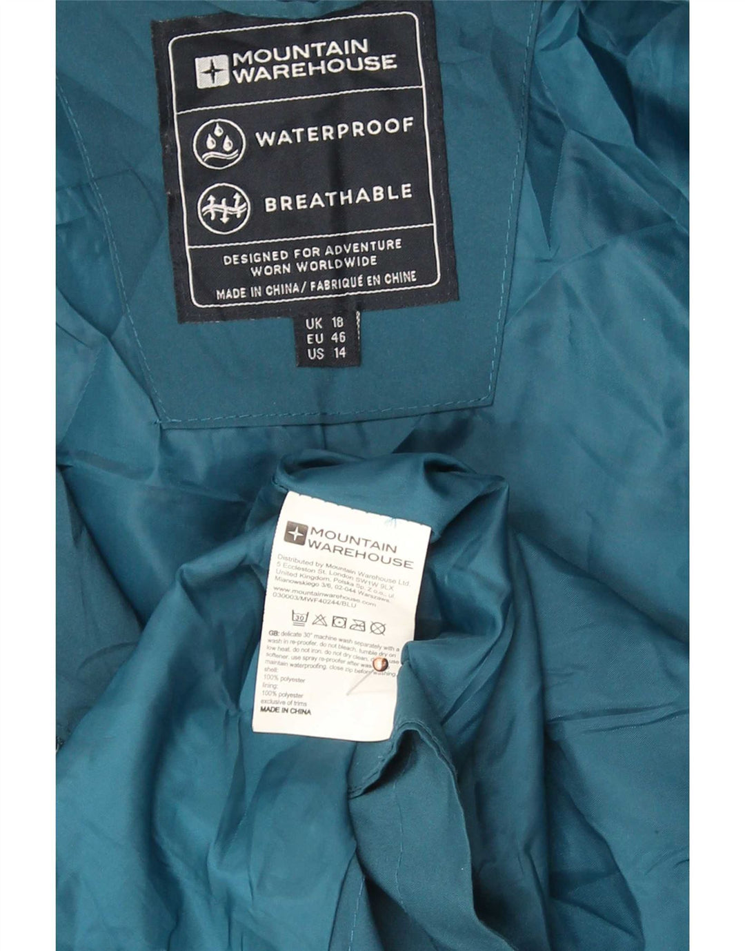 Mountain Warehouse ženska velika parka jakna s kapuljačom UK 18 XL plava