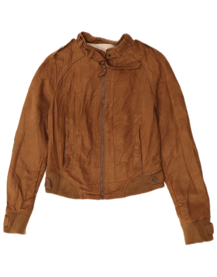 Zara ženska vojna bomber jakna UK 10 Small Beige Poliester