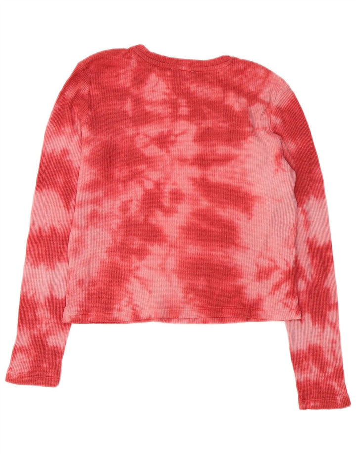 Topshop Ženska majica dugih rukava UK 8 Small Red Tie Dye Poliester