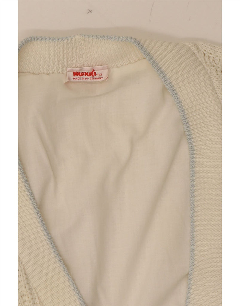 MONDI Womens Oversized Cardigan Sweater EU 42 Large White Vintage Mondi and Second-Hand Mondi from Messina Hembry 