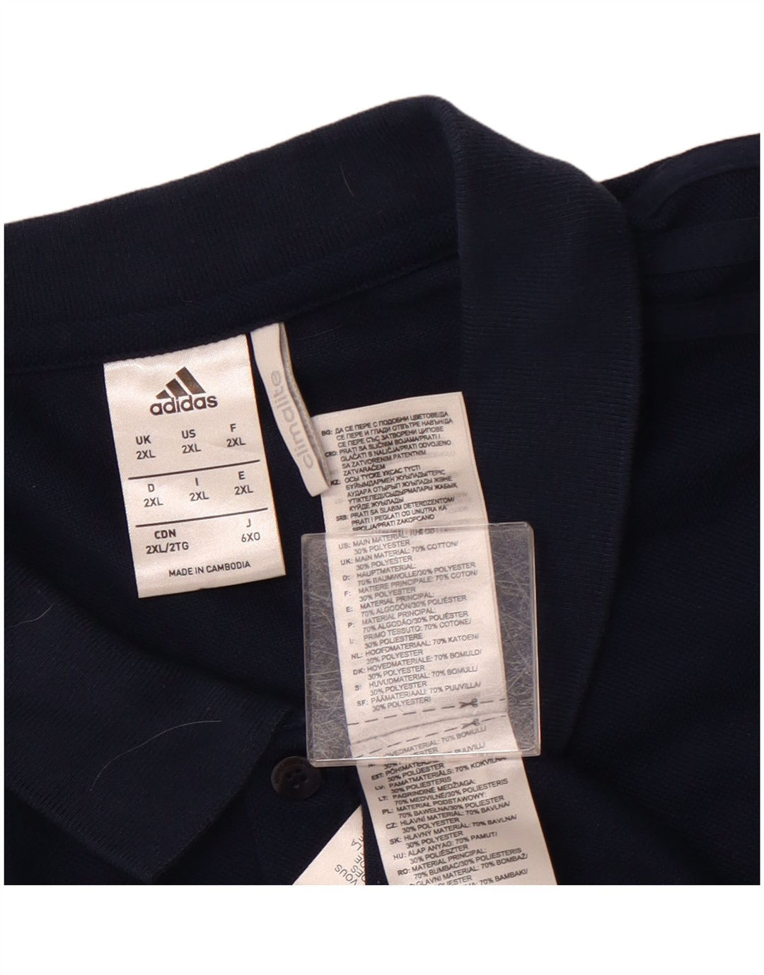 ADIDAS muška polo majica Climalite 2XL tamnoplavi pamuk