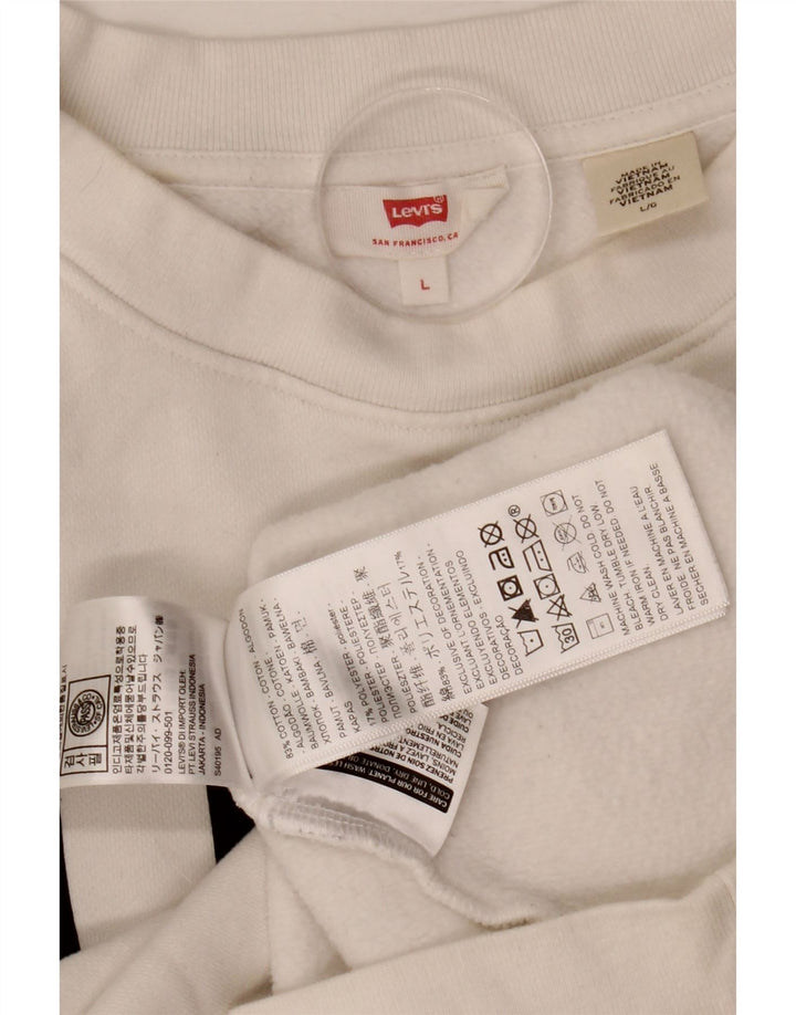 Levi's Ženska skraćena majica s motivom prekomjerne majice UK 14 Velika bijela