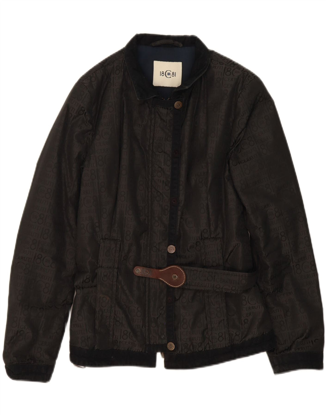 CERRUTI 1881 Womens Graphic Bomber Jacket IT 46 Large Black Spotted Vintage Cerruti 1881 and Second-Hand Cerruti 1881 from Messina Hembry 