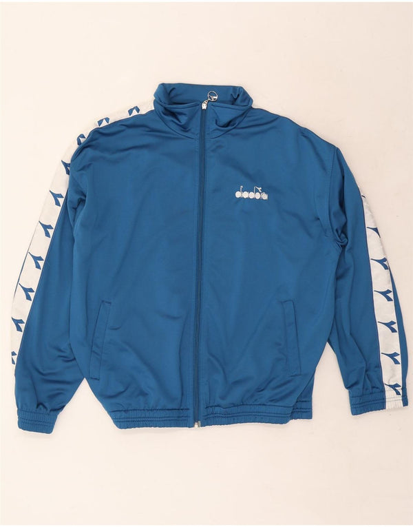 Diadora muška gornja jakna s grafičkim motivima UK 40 Large Blue Colourblock