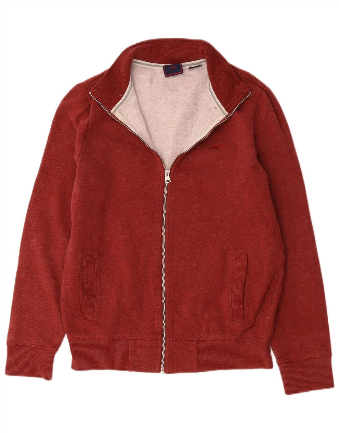 Superdry muška gornja jakna od srednje crvene pamučne trenirke