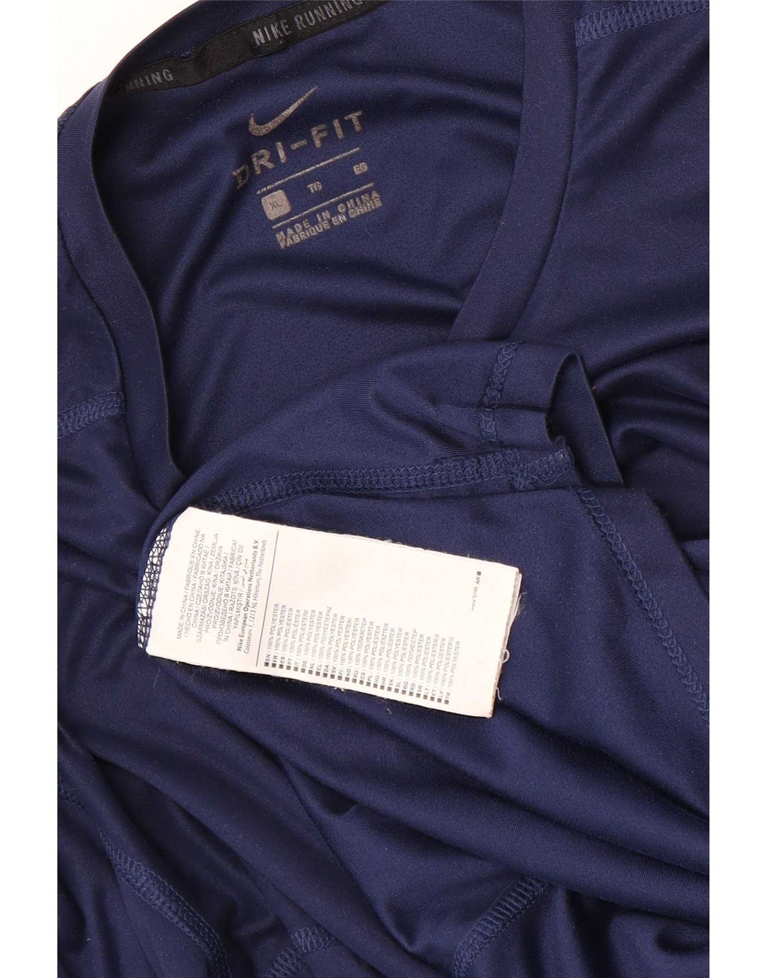 Nike Dri Fit majica s dugim rukavima XL tamnoplavi poliester