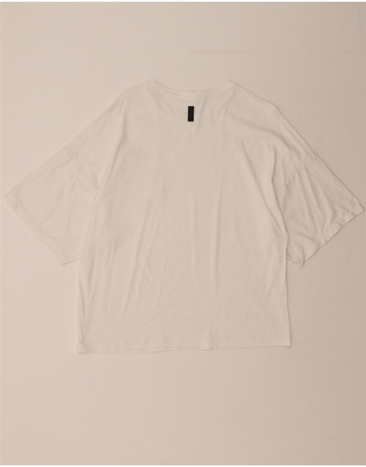 REEBOK Womens T-Shirt Top UK 12/14 Medium White Vintage Reebok and Second-Hand Reebok from Messina Hembry 