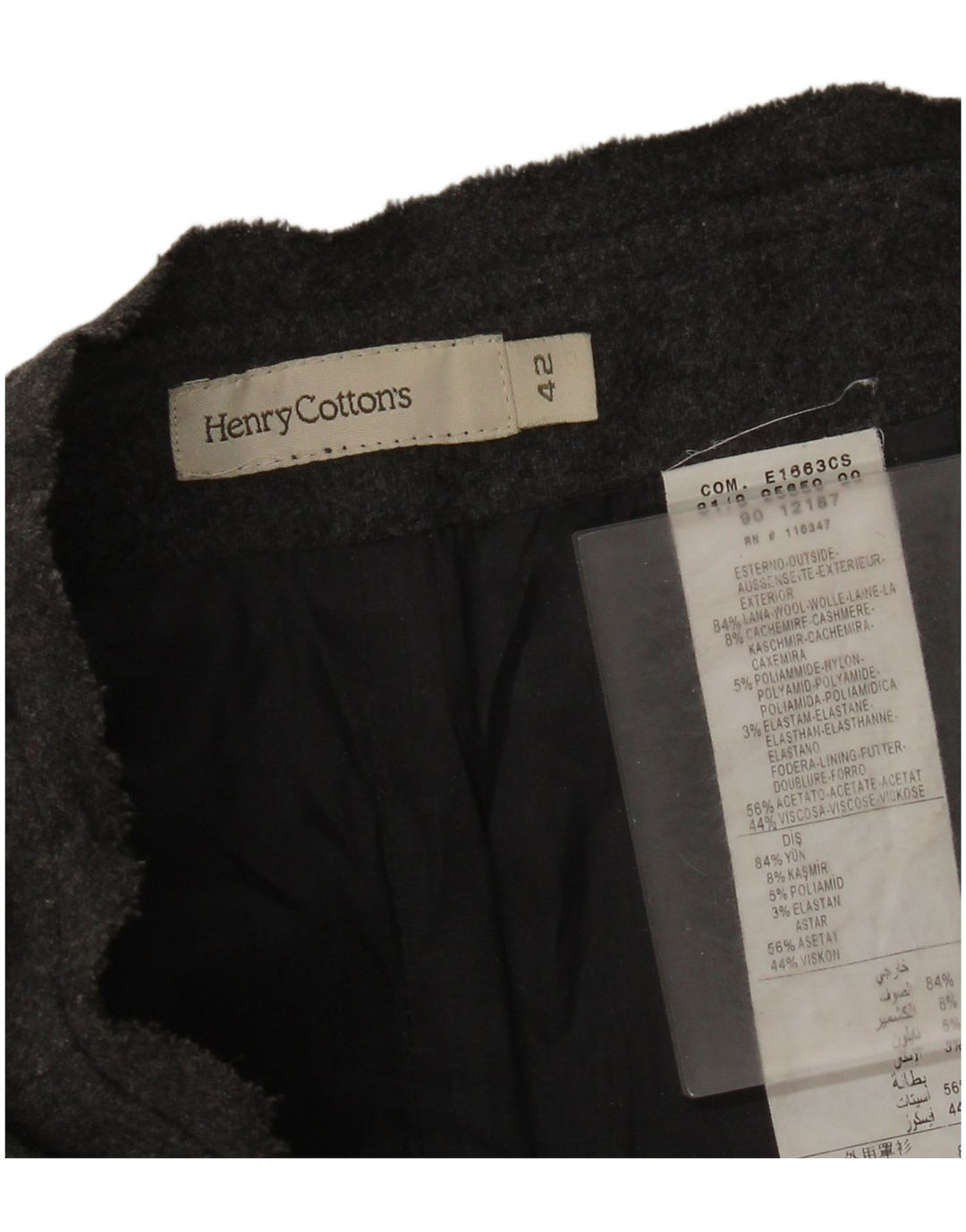 Henry Cottons Ženska suknja A-kroja IT 42 Srednje W28 Siva vuna