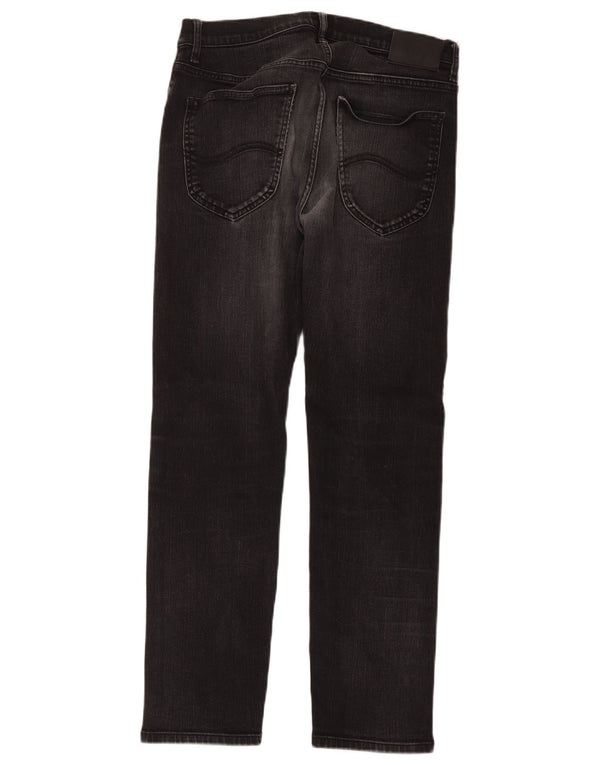 Lee Mens Daren Regular Straight Jeans W32 L30 crni pamuk