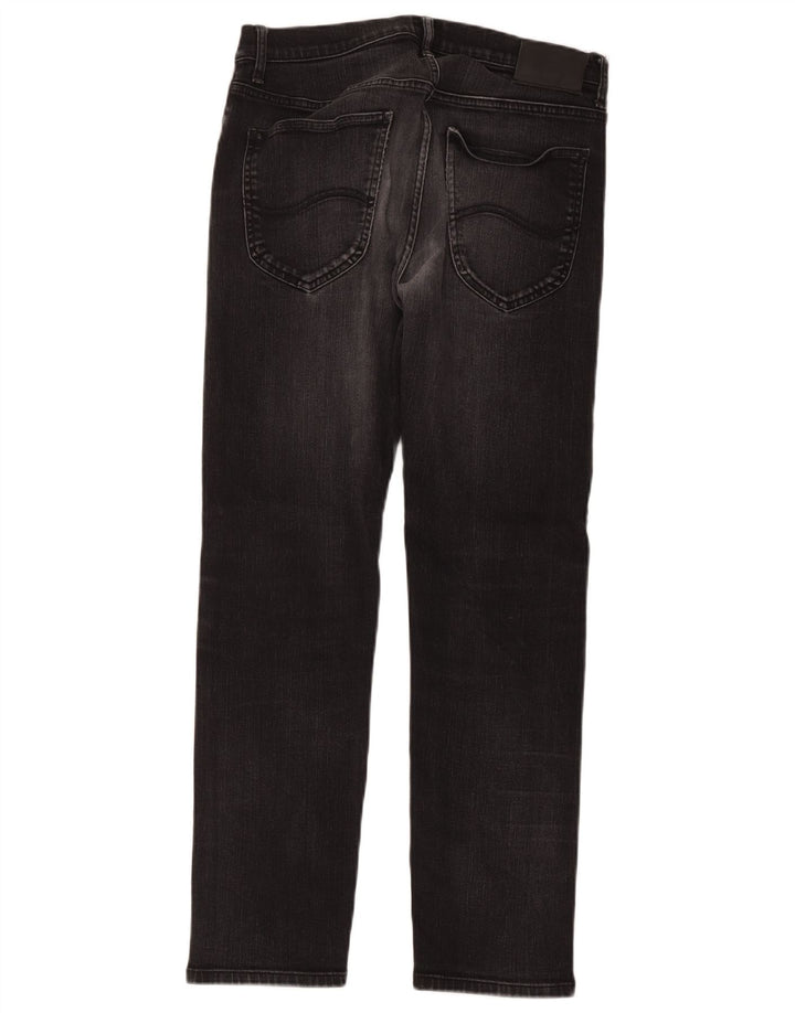 Lee Mens Daren Regular Straight Jeans W32 L30 crni pamuk