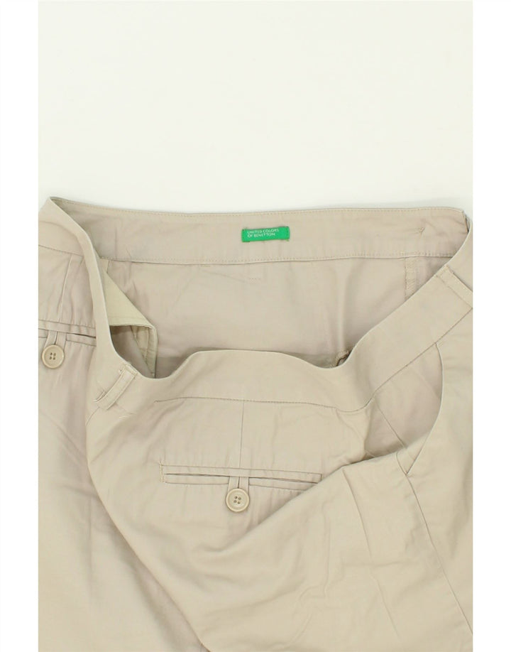 BENETTON Womens Straight Skirt W34 Large Beige Polyester Vintage Benetton and Second-Hand Benetton from Messina Hembry 