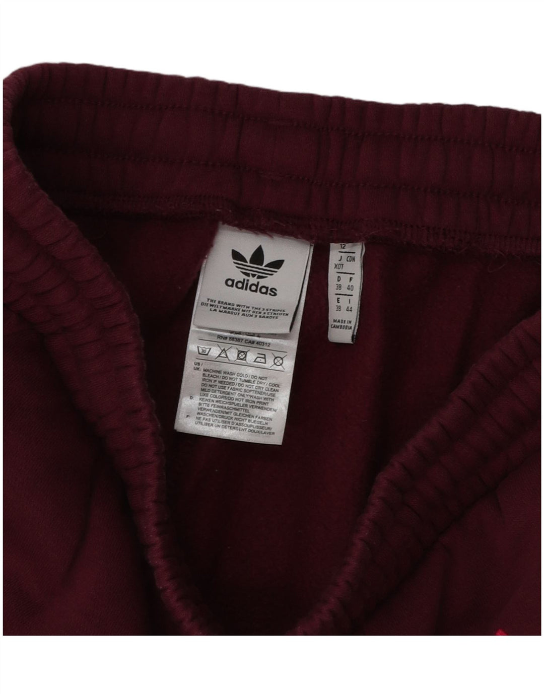 ADIDAS Ženske trenirke s grafičkim motivima Joggers UK 12 Srednje bordo