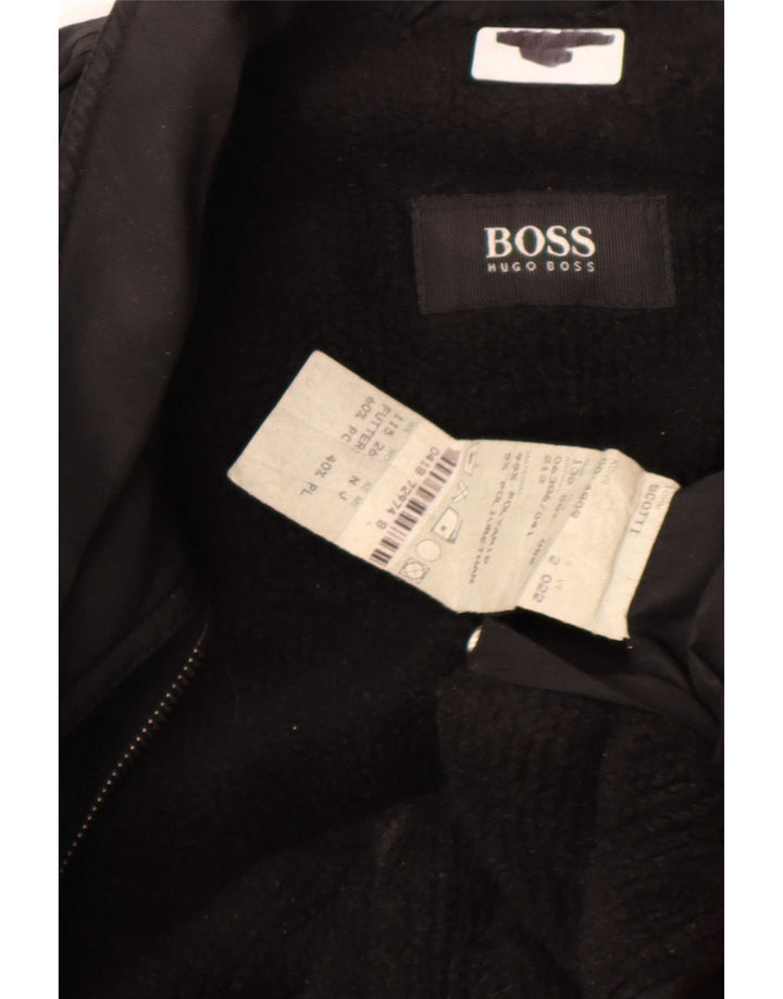 Hugo Boss muška vjetrovka kaput EU 52 XL crni poliamid