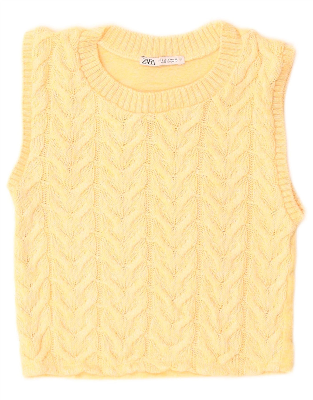 Zara ženski kratki prsluk bez rukava UK 8 Small Yellow