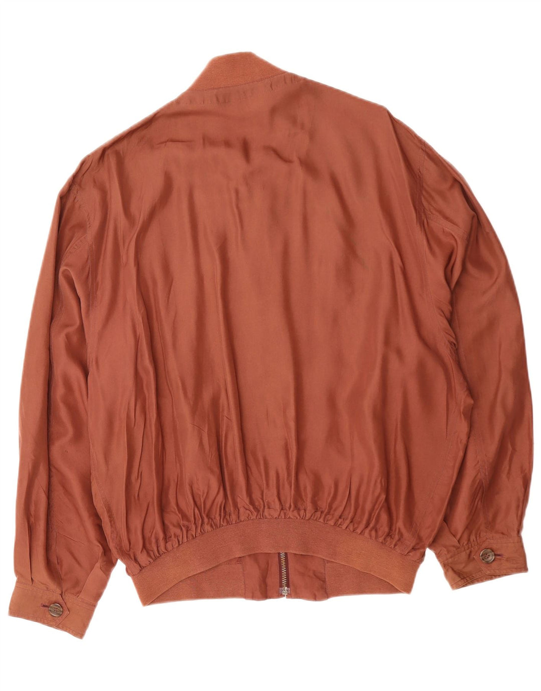 VINTAGE Muška bomber jakna UK 40 Large Brown Silk