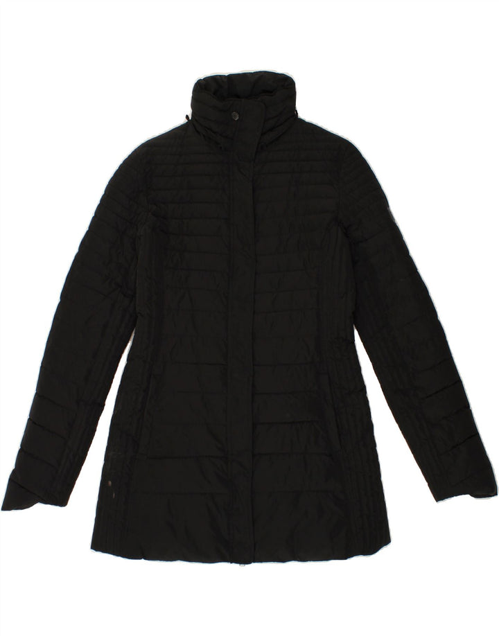 ARMANI JEANS Womens Padded Coat US 8 Medium Black Polyester Vintage Armani Jeans and Second-Hand Armani Jeans from Messina Hembry 