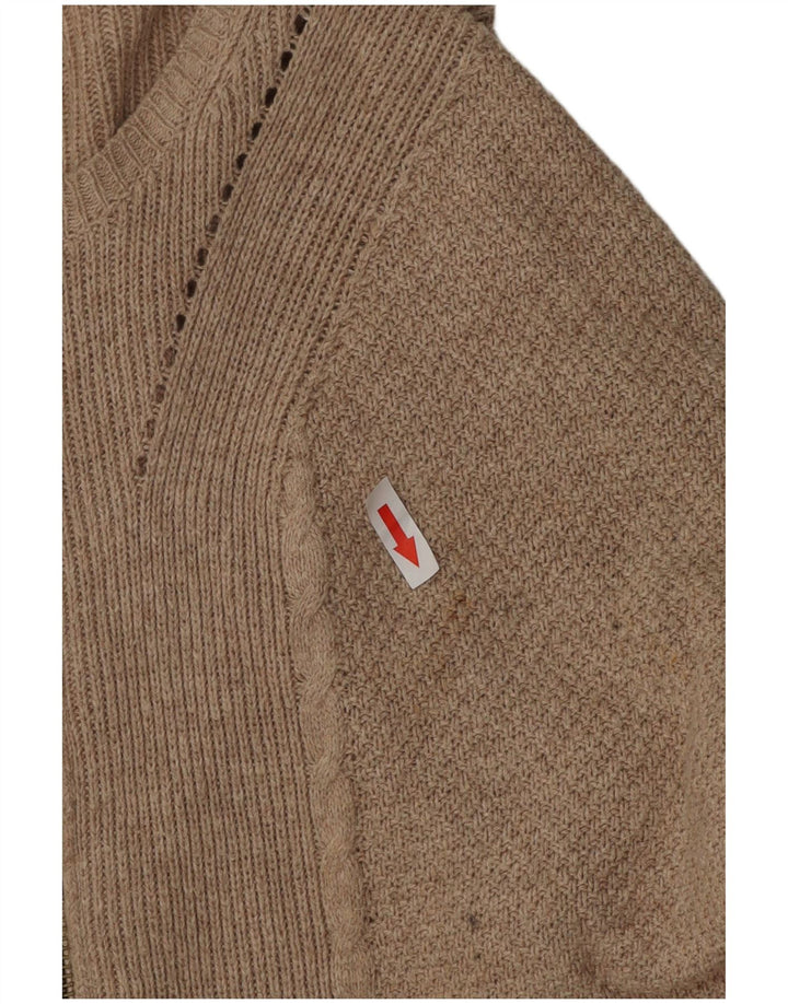 Marks & Spencer ženski prekomjerni dugi kardigan pulover UK 8 Small Beige
