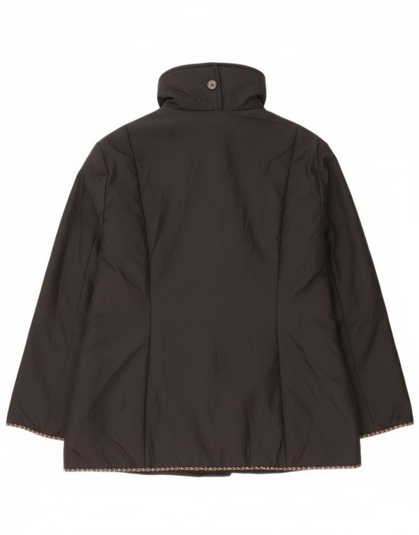 Vintage ženska vjetrovka jakna IT 48 XL crni poliester