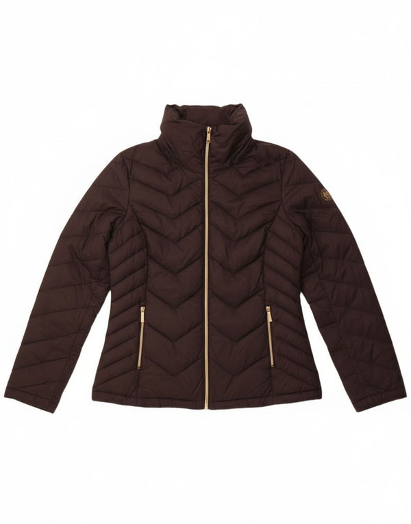 Ženska podstavljena jakna Michael Kors UK 14 Srednji crni najlon