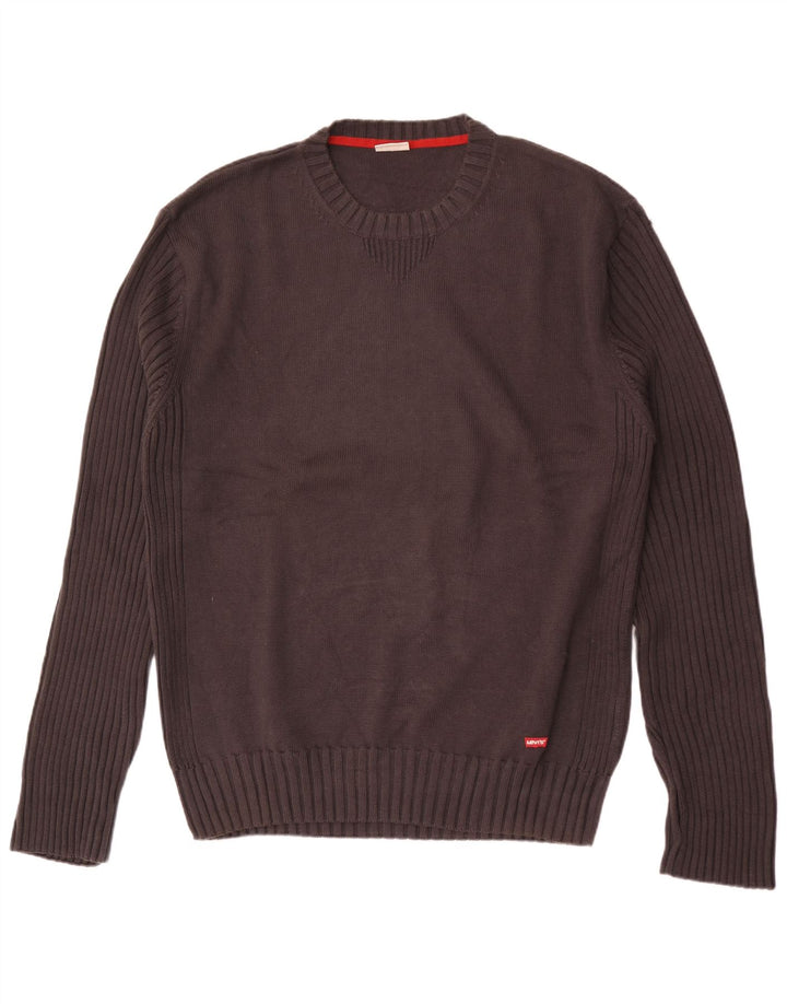 Levi's muški pulover s okruglim izrezom 2XL crni pamuk