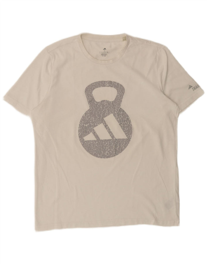 Adidas muška majica kratkih rukava s grafičkim motivima, srednji bijeli pamuk