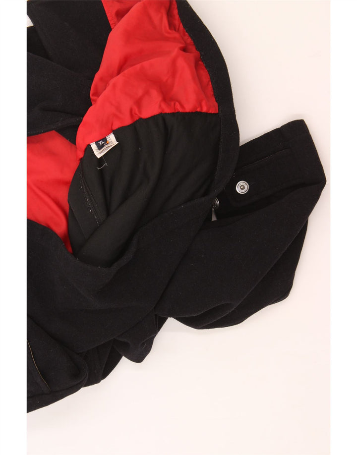 MURPHY & NYE Womens Double Breasted Coat UK 18 XL Black Polyester Vintage Murphy & Nye and Second-Hand Murphy & Nye from Messina Hembry 