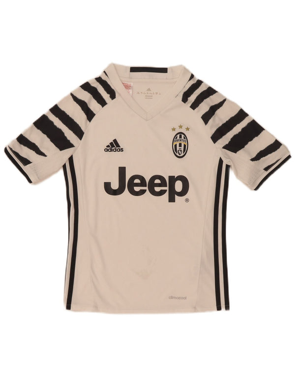 Majica kratkih rukava Adidas Boys Juventus Graphic T-Shirt, 9-10 godina, bijeli poliester na pruge