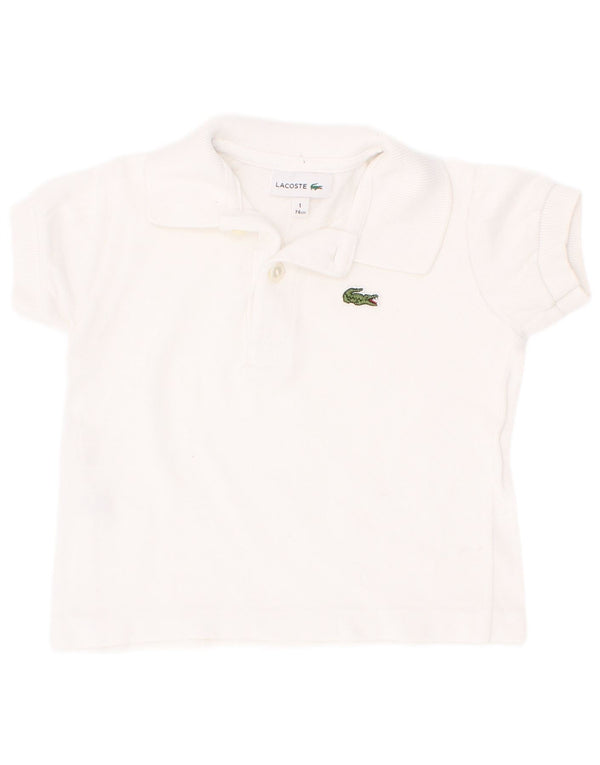 Lacoste polo majica za dječake 9-12 mjeseci, bijeli pamuk