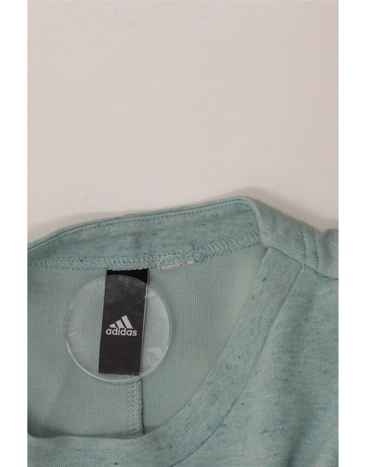 ADIDAS ženska majica prekomjerne dužine UK 14 srednje zelene fleke