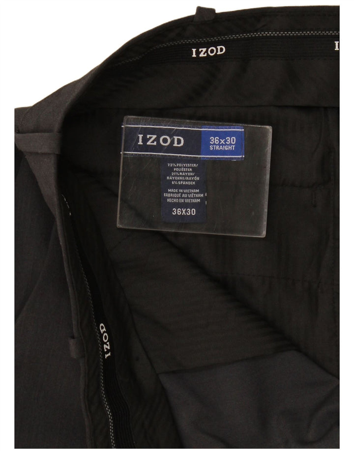 Izod muške kratke hlače ravnog odijela W36 L25 sivi poliester
