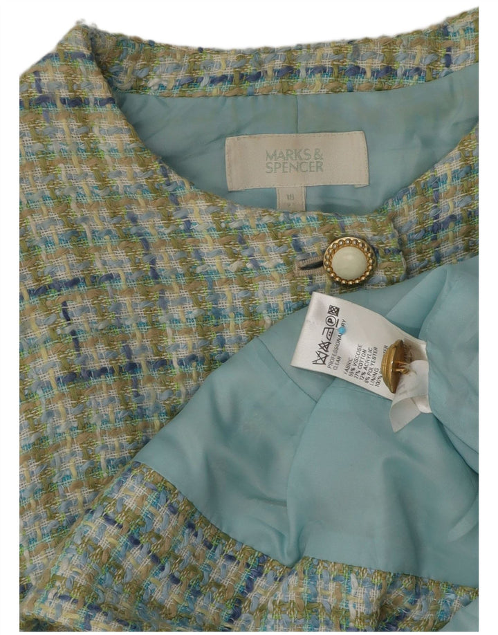 Marks & Spencer ženski sako sa 4 gumba UK 18 XL zeleni karirani viskoza