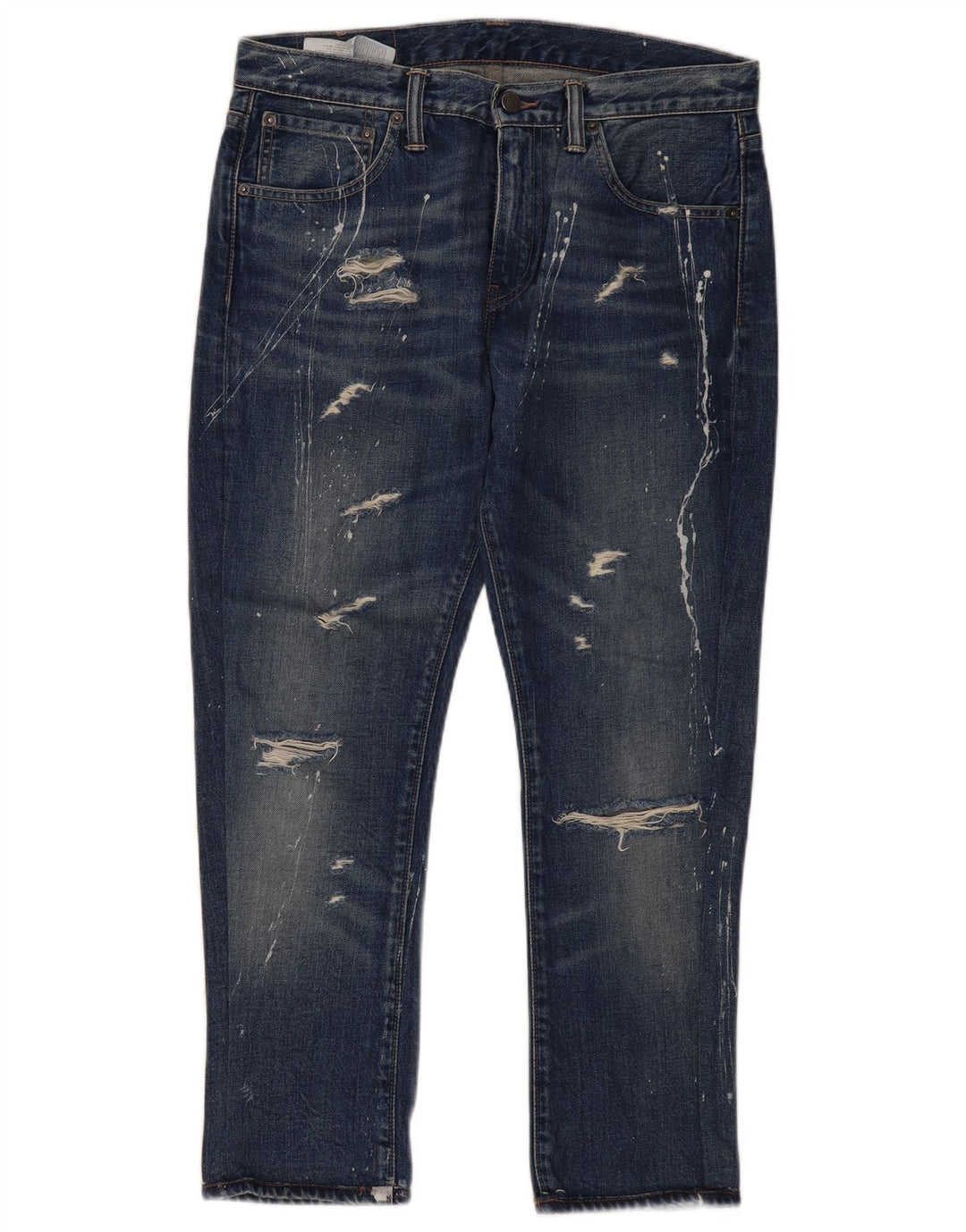 Levi's ženske 527 uske traperice s oštećenim izgledom W32 L28, plavi pamuk