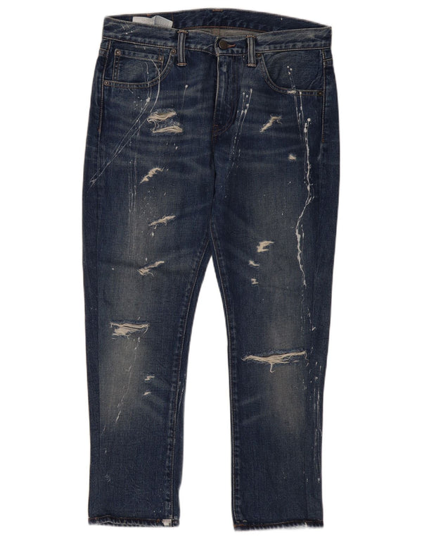 Levi's ženske 527 uske traperice s oštećenim izgledom W32 L28, plavi pamuk