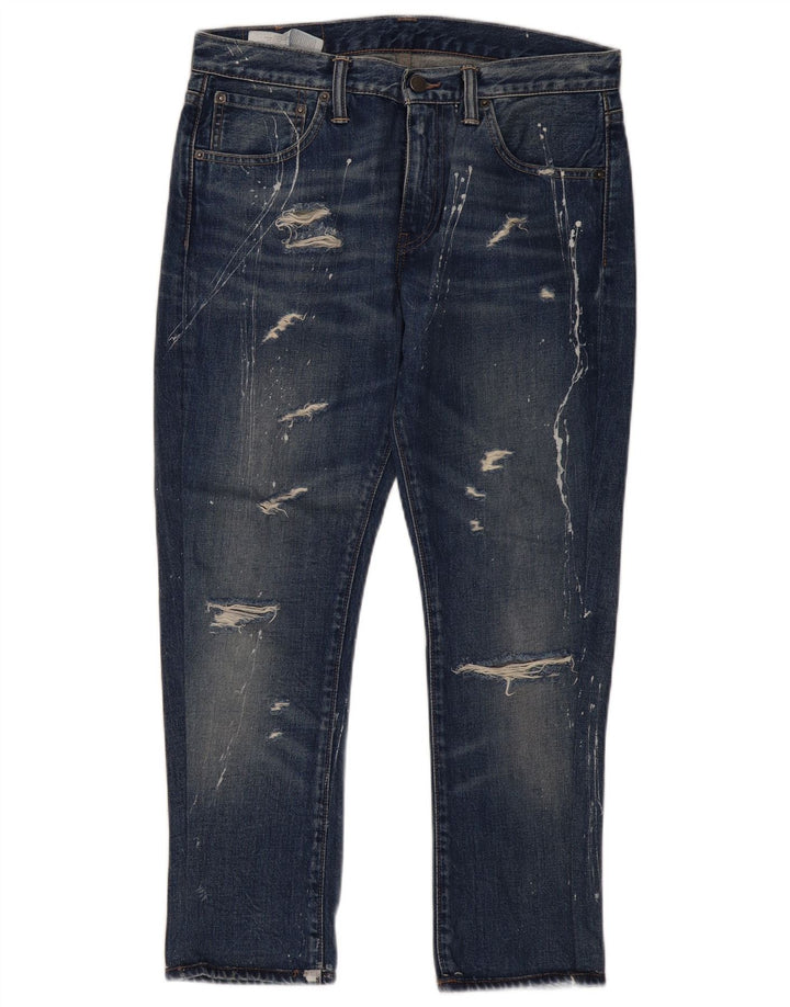 Levi's ženske 527 uske traperice s oštećenim izgledom W32 L28, plavi pamuk
