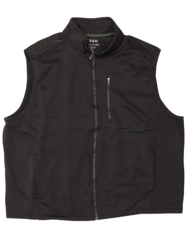 Izod muška gornja jakna od trenirke bez rukava 3XL crni poliester