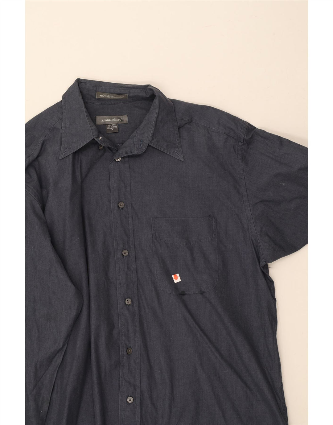EDDIE BAUER Mens Shirt Medium Navy Blue Cotton Vintage Eddie Bauer and Second-Hand Eddie Bauer from Messina Hembry 