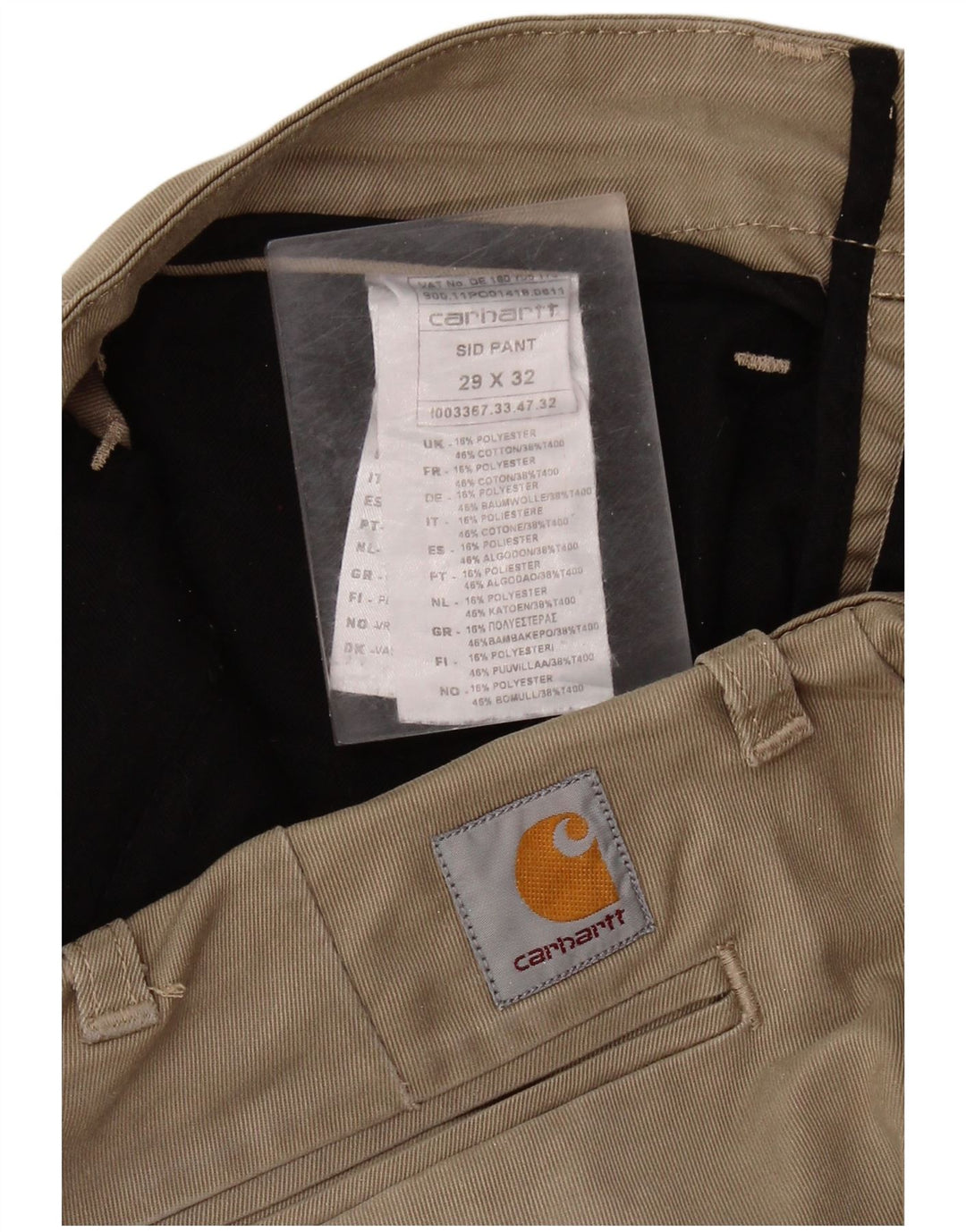 CARHARTT muške uske chino hlače W29 L32 bež pamuk