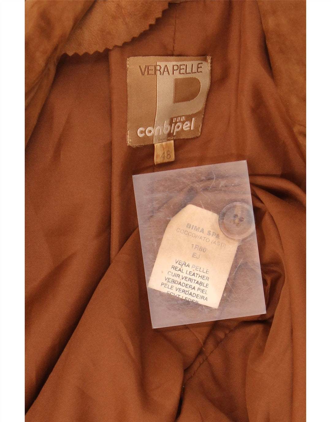 CONBIPEL Ženska jakna od brušene kože s 2 gumba IT 48 XL, smeđa koža