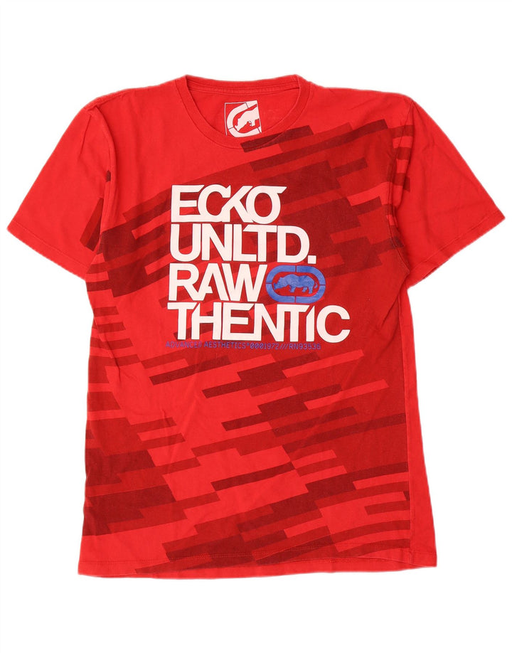 Ecko Unltd muška majica kratkih rukava s grafičkim motivima, mali crveni geometrijski pamuk