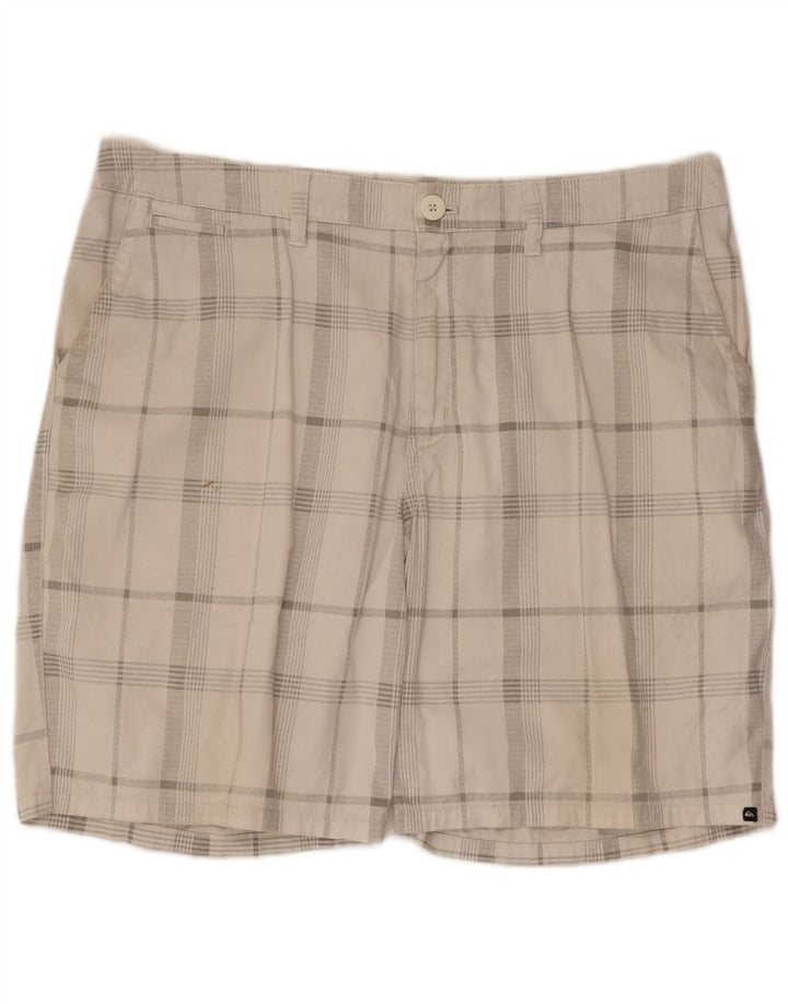 QUIKSILVER Muške kratke hlače Chino W38 XL Bijeli karirani pamuk