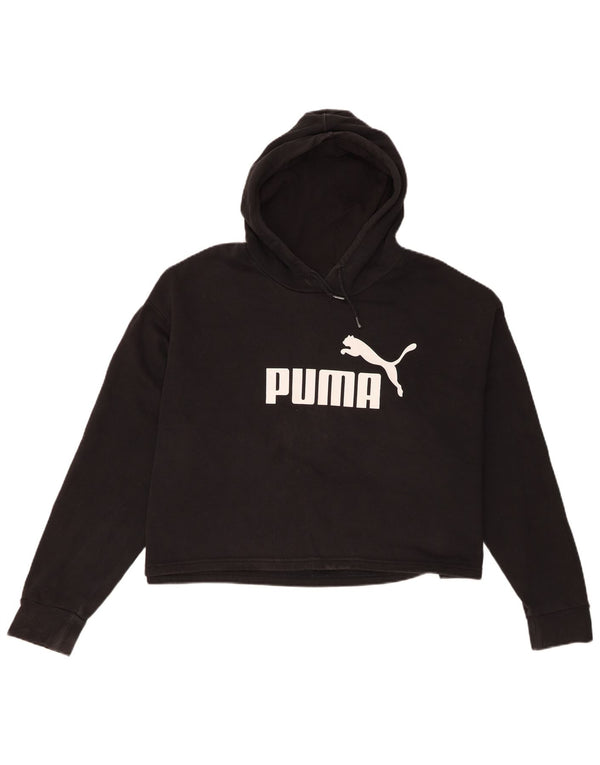 Puma ženska majica s kapuljačom Crop Graphic UK 18 XL, crni pamuk