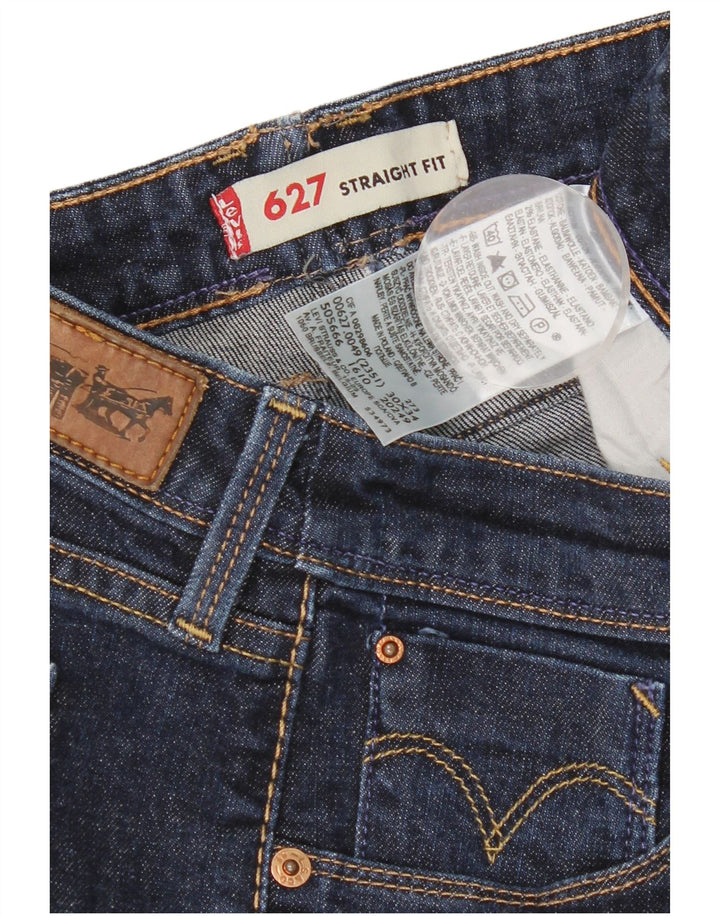 Levi's ženske ravne traperice 627 W30 L29 plavi pamuk