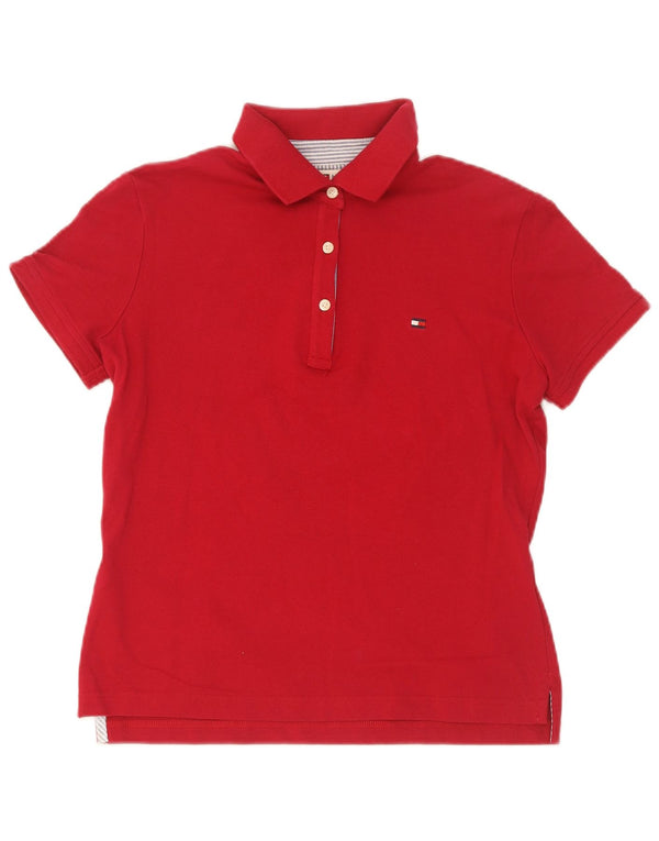 Tommy Hilfiger ženska polo majica UK 10 Mala crvena pamuk