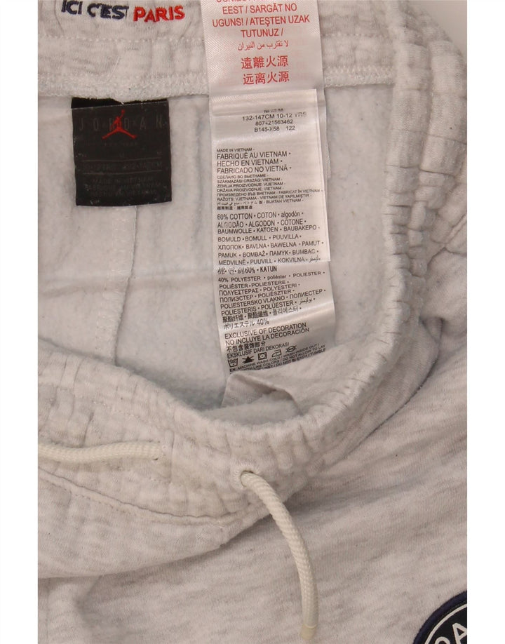 JORDAN Boys Paris Tracksuit Trousers Joggers 10-11 Years Medium Grey Vintage Jordan and Second-Hand Jordan from Messina Hembry 