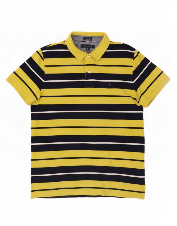 Tommy Hilfiger muška polo majica srednje veličine, pamuk na žute pruge