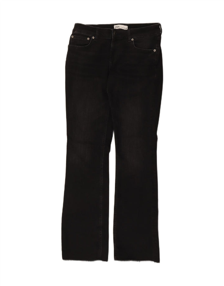 Ženske traperice Zara Bootcut EU 40 srednje W30 L31 crni pamuk