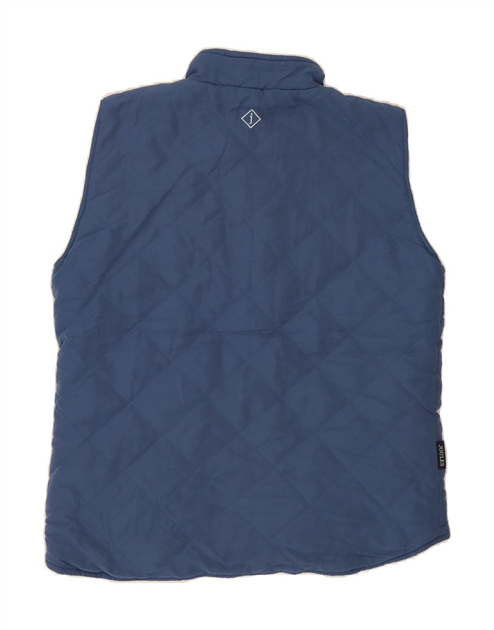 JOULES Womens Reversible Gilet UK 14 Large Navy Blue Polyester Vintage Joules and Second-Hand Joules from Messina Hembry 
